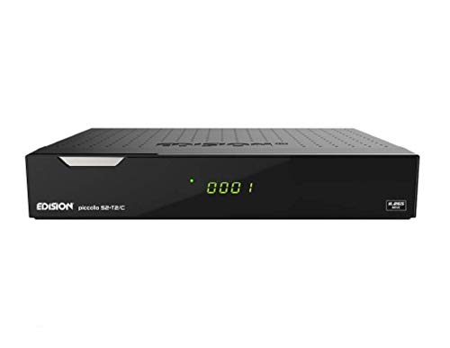 EDISION Piccollo S2+T2/C, CI Combo Receptor H265/HEVC (DVB-S2, DVB-T2, DVB-C), Full HD USB, negro