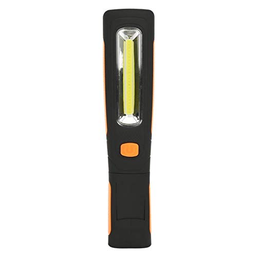 FOLOSAFENAR Linterna con Gancho magnético COB Linterna de Carga electrónica Linterna electrónica con imán Linterna de Carga LED Portátil Durable Ligero para Acampar, Senderismo(Orange)