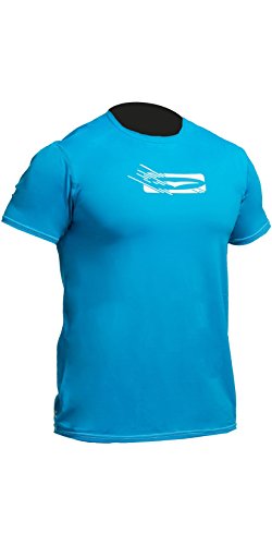 GUL Camiseta Camiseta Camiseta Top Fit Manga Corta, Quick Dry Ligera Rash Vest Top Crip (Azul) - Flatlock: Costura de construcción