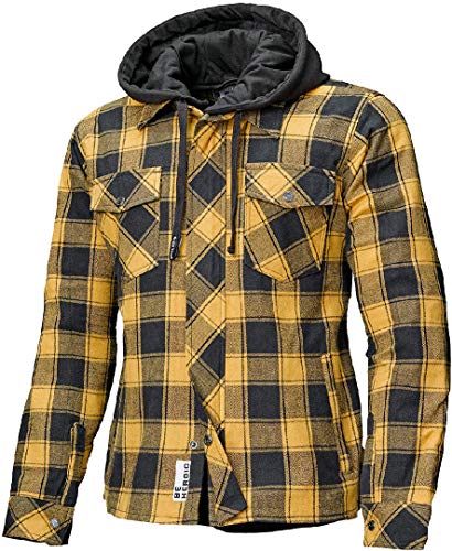 Held Lumberjack II - Chaqueta textil para moto, color negro y amarillo, XXL