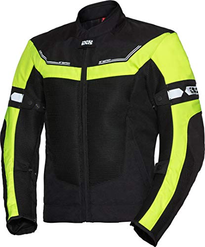IXS Sport Levante-Air 2.0 - Chaqueta textil para moto, color negro, neón y amarillo, XL