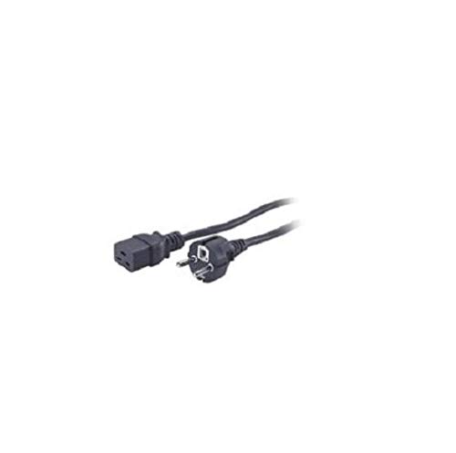 Juniper C19 - CEE 7/7 - Cable (Power Plug Type E+F, C19 Coupler, Macho/Hembra, 250V, 50 Hz, 16A) Negro