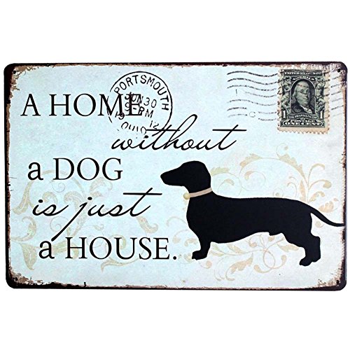 Kentop Retro - Cartel de chapa con diseño de perro, cartel de pared de metal, cartel de publicidad, cartel de pared para bar, café, tienda, pared