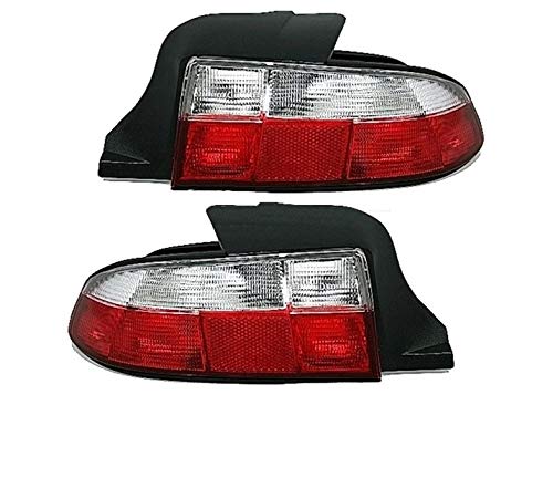 Luces traseras VT516 Conjunto de luces traseras 1 par lado conductor y pasajero conjunto completo LED rojo blanco compatible con BMW Z3 -1996 1997 1998 1999 M Roadster