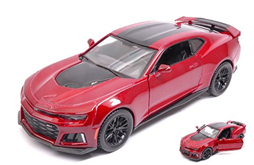Motormax Model Compatible con Chevrolet Camaro ZL1 2017 Red/Black 1:24 DIECAST MTM79351R