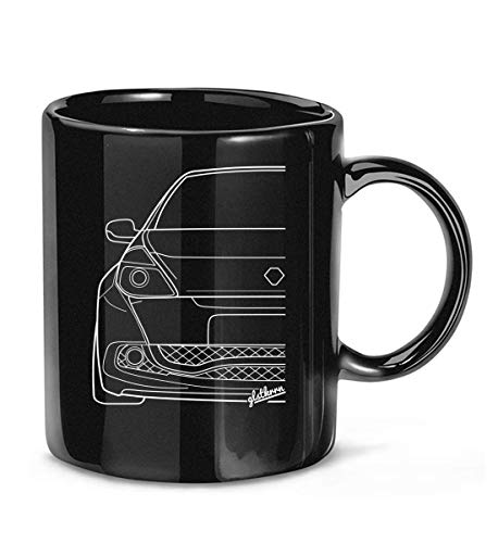 N\A Clio 3 RS Silueta Clio 3 RS Regalo Clio RS Entusiasta Taza de café para Mujeres y Hombres Tazas de té