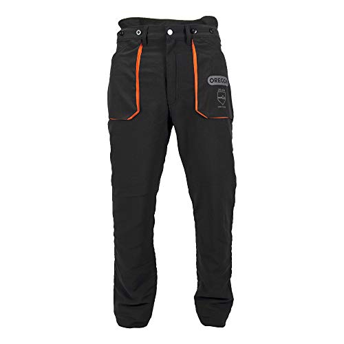 Oregon Yukon - Pantalones de Protección Tipo A Clase 1 (20m/s), pantalones ligeros para motosierra/trabajo/exterior, Negros, Talla M