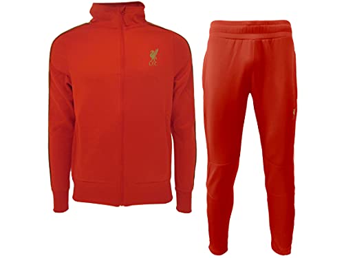 PRENDAS DEPORTIVAS ROGER'S, S.L. Chándal oficial del Liverpool con chaqueta + pantalón Reds LFC + pantalones originales rojo M
