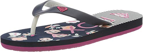 Roxy RG Tahiti, Zapatos de Playa y Piscina para Niñas, Multicolor (Blue/Pink Blp), 28 EU