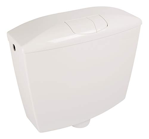 Sanitop-Ópalo de cisterna | Plastico | -9 litros | Cisterna | Botón de economía | WC, baño blanco