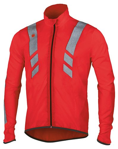 Sportful Reflex 2 Jacket, Wind Chaqueta con reflectores, color rojo, tamaño medium