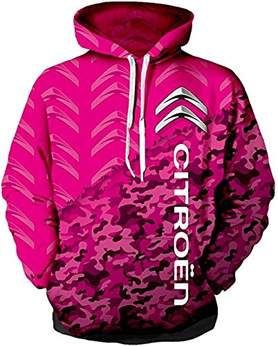 Sudadera deportiva Ci.tro.en 3D estampada con capucha, chaqueta con cremallera para hombre y mujer rosa X-Large