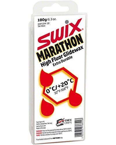 Swix DHF 104-18 Cera F Marathon High Performance First Layer Wax for New Snow, White, 40gm by Swix