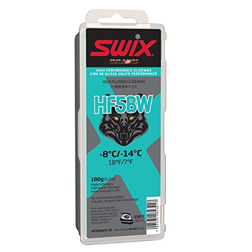 Swix HF05BWX-18 Cera Nova X High Fluoro Wax with BW Additive, Turquoise, 180gm by Swix