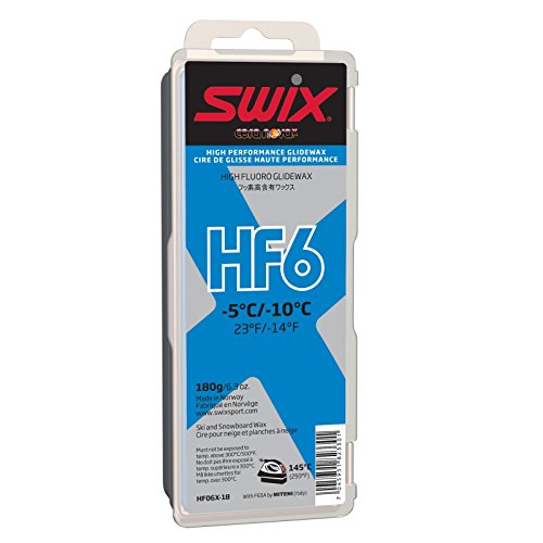 Swix HF06X-18 Cera Nova X High Fluoro Wax, Blue, 180gm by Swix