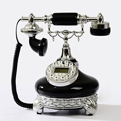 Teléfono Asiento fijo antiguo chalet de alta gama Europa y el estilo casero de la oficina de estilo creativo blanco y negro de Estados Unidos madera maciza (Color : L)