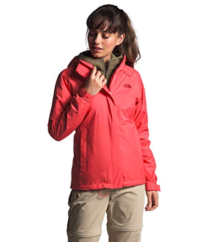 The North Face Venture 2 - Chaqueta impermeable con capucha para mujer, color rojo