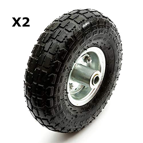 2x 10 Inch 135kg Neumático Y Rueda 4.10/3.50-4 Industrial Carretilla