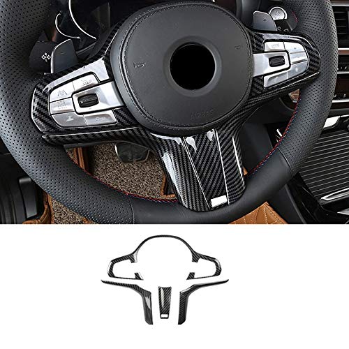 Accesorios para interiores del coche Fibra de carbono ABS para BMW 5 Series G30 X5 G05 X4 G02 X3 G01 Rueda de dirección de la cubierta de la cubierta del marco M M Etiqueta engomada del deporte