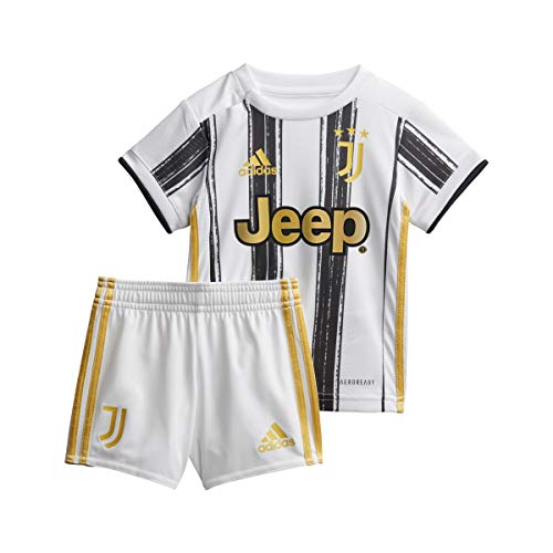adidas Juventus FC Temporada 2020/21 JUVE H Baby Miniconjunto Primera equipación, Unisex, Blanco/Negro, 74