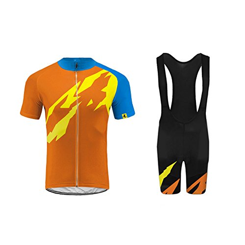BurningBikewear Uglyfrog Maillot Ciclismo, Ropa Ciclismo Conjunto Hombre Jersey + Culotes Ciclismo Reflectante Transpirable QXF20