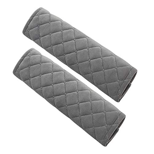 Cojín para cinturón de seguridad, 1 par de, extraíble y lavable, ideal para cinturón de seguridad, mochila, (Grey)