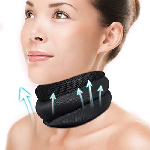 Collarín Cervical para Aliviar el Dolor y la Presión del Cuello, Soporte de Cuello de Espuma Suave que Estabiliza las Vértebras: Adecuado para Viajar, Dormir y Trabajar, Unisex(M)