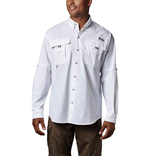 Columbia Bahama II - Camiseta de Manga Larga para Hombre, Hombre, 1011622, Blanco, XXXL