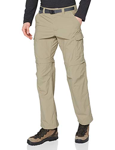 Columbia Cascade Explorer Pantalones de Senderismo Convertibles, Hombre, Tusk, W32/L32