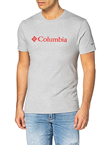 Columbia CSC Basic Logo Camiseta de Manga Corta, Hombre, Gris Grey Heather, M