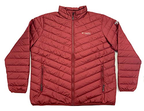 Columbia Men's Valley Ridge Titanium Thermal Reflective Omni Heat Full Zip Jacket Coat (Red, XXL)