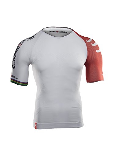 COMPRESSPORT Pro Racing Triathlon - Camiseta de compresión de Running para Hombre, Color Blanco, Talla FR: FR : XL (Taille Fabricant : T4)