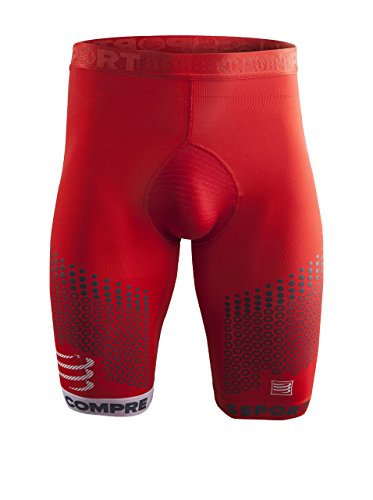Compressport Trail - Pantalones cortos para hombre, color rojo, talla L