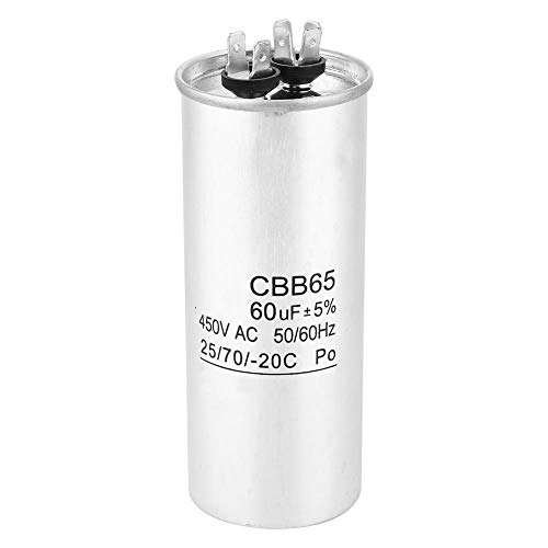 Condensador de arranque de motor CBB65 60UF 450V para compresor de aire acondicionado