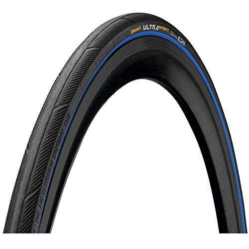 Continental Cubierta Carretera Ultra Sport III Negro-Azul-Medidas: 700 x 23 Neumáticos para Bicicleta, Adultos Unisex, Talla Única