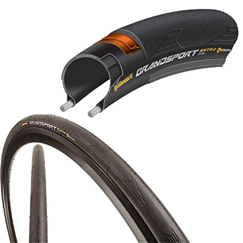 Continental Grand Sport Extra Folding Neumático Plegable para Bicicleta, Unisex Adulto, Negro, 28" | 700 x 32C