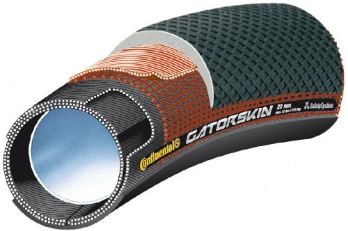 Continental Sprinter Gatorskin Tubular Road Tyre - Black - 28 Inch x 25mm by