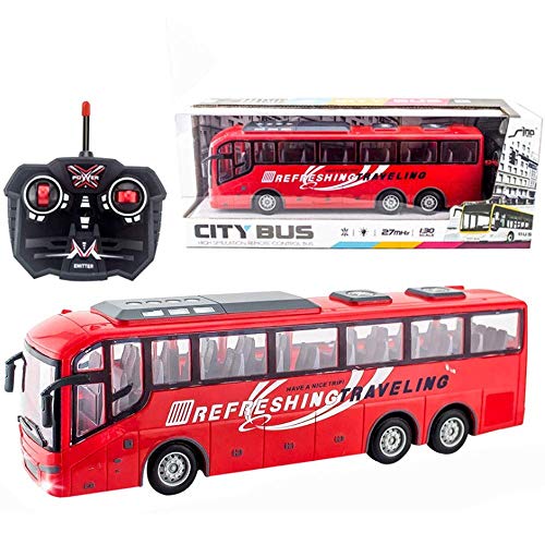 Cuatro vías 2.4G Autobús de control remoto inalámbrico con simulación de luz Modelo de control remoto Modelo escolar Bus Touring Bus Juguetes para niños 1:30 Motor barato (Tamaño: a) WDDT ( Size : B )
