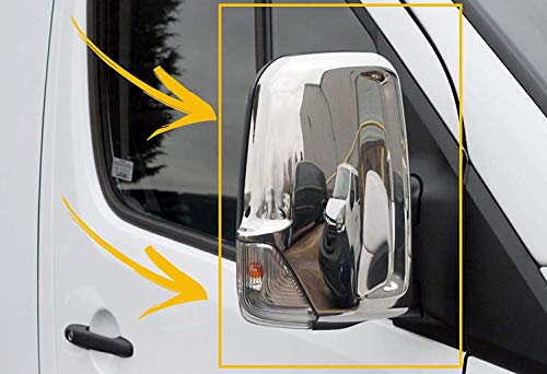Cubierta de espejo cromado ABS para Mercedes Sprinter W906 2006-2018, 2 piezas (tracción izquierda)