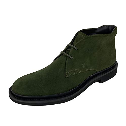 D03 Polacchino uomo TOD'S Green Suede Shoe Boot Man [7]
