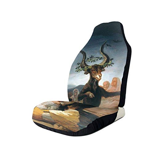 Famosa pintura de bellas artes de las brujas 'Sábado por Francisco Goya Fundas para asientos de automóviles Protectores para la mayoría de los automóviles