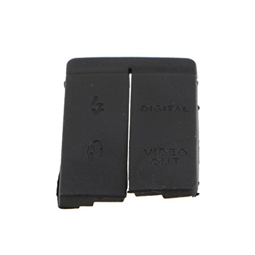 Flash Interfaz HDMI Cubierta de Goma Reemplazo de Tapa para Canon EOS 5D USB MIC -Negro