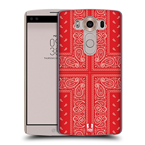 Head Case Designs Cruz Rojo Clásico Bandana de Cachimira Carcasa rígida Compatible con LG V10