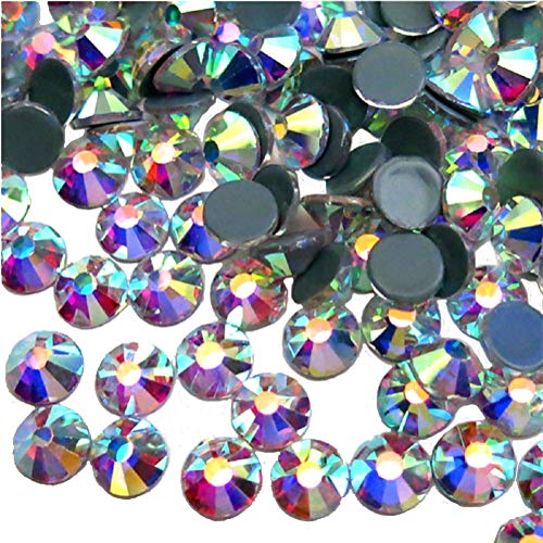 Jollin Vidrio Diamantes de Cristal de Espalda Plano Gemas de Cristal, Hotfix Crystal AB, SS34 288pcs