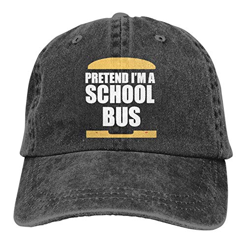 Jopath Gorra de béisbol del conductor del autobús escolar, sombrero de camionero negro de algodón lavado para el conductor de los hombres