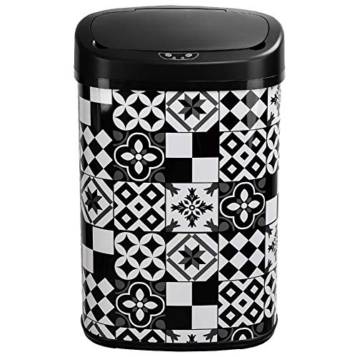 KITCHEN MOVE bat-58l Tile Black Basura automático de Cocina azulejo 58L de Cemento, Acero Inoxidable, Negro, 40,9 x 28,9 x 64,5 cm