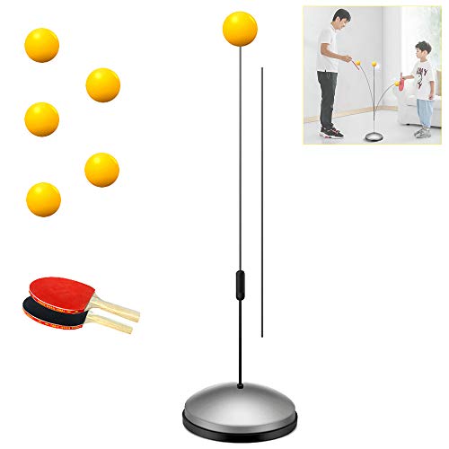 Mesa de Ping Pong Trainer, la práctica Unos elásticos para Ocio Deportes descompresión 2 Tabla de Pádel y 5 del Ping-Pong Pelotas Suaves Eje Deportes para Adultos Ocio descompresión