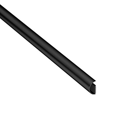 Micro+ CableTraC de D-Line 1MCT2010B, Popular canaleta para cables, Solución organizadora de cables en negro, Versátil solución para la gestión de cables - 20 mm (An.) x 10 mm (Al.) x 1 m (L) - Negro