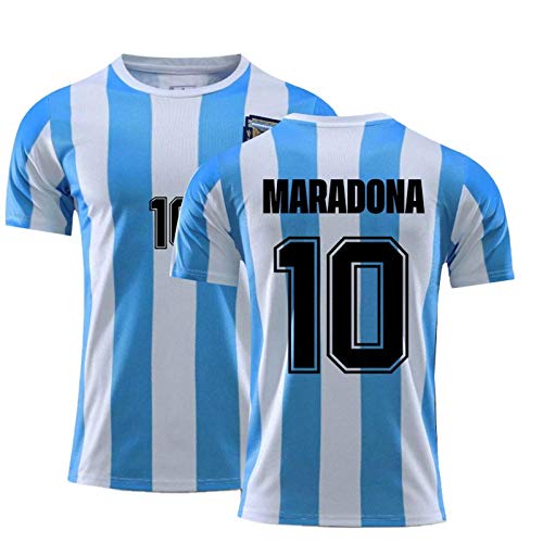 No. 10 Maradona camiseta de fútbol para niños modelo adulto Camiseta de Argentina para hombre 86 Ropa retro memorable de campeón de la Copa del Mundo