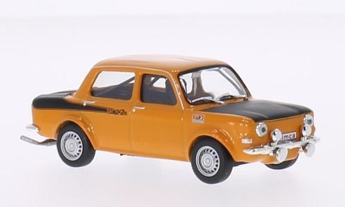 Simca rally 2 naranja/negro mate, 1976, modelo de coche, modelo prefabricado, WhiteBox 1:43 Modelo exclusivamente de la colección